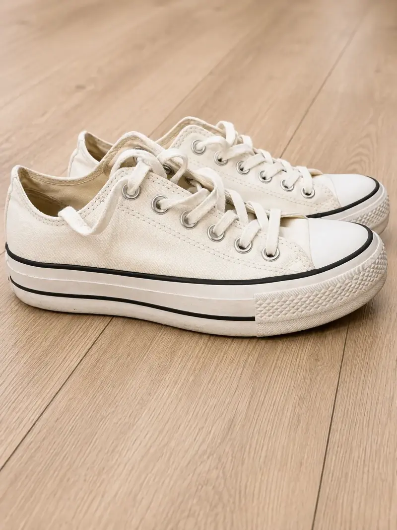 Zapatillas blancas de lona Converse chuk Taylor - 1