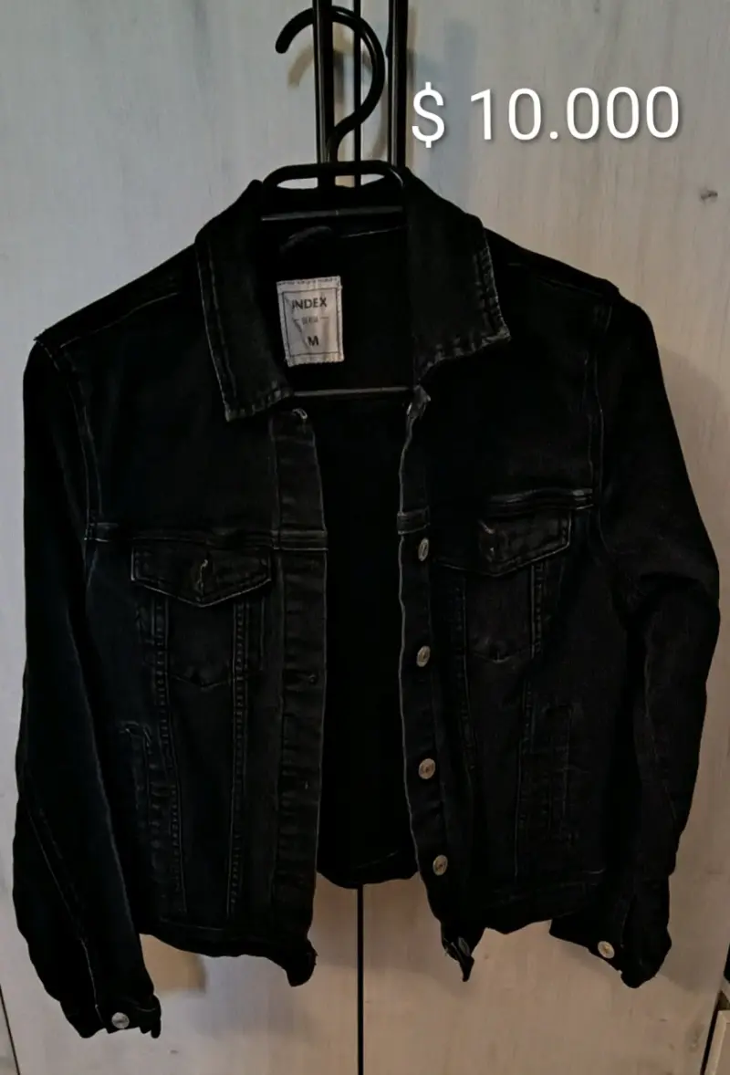 Chaqueta de mezclilla negra Index talla M