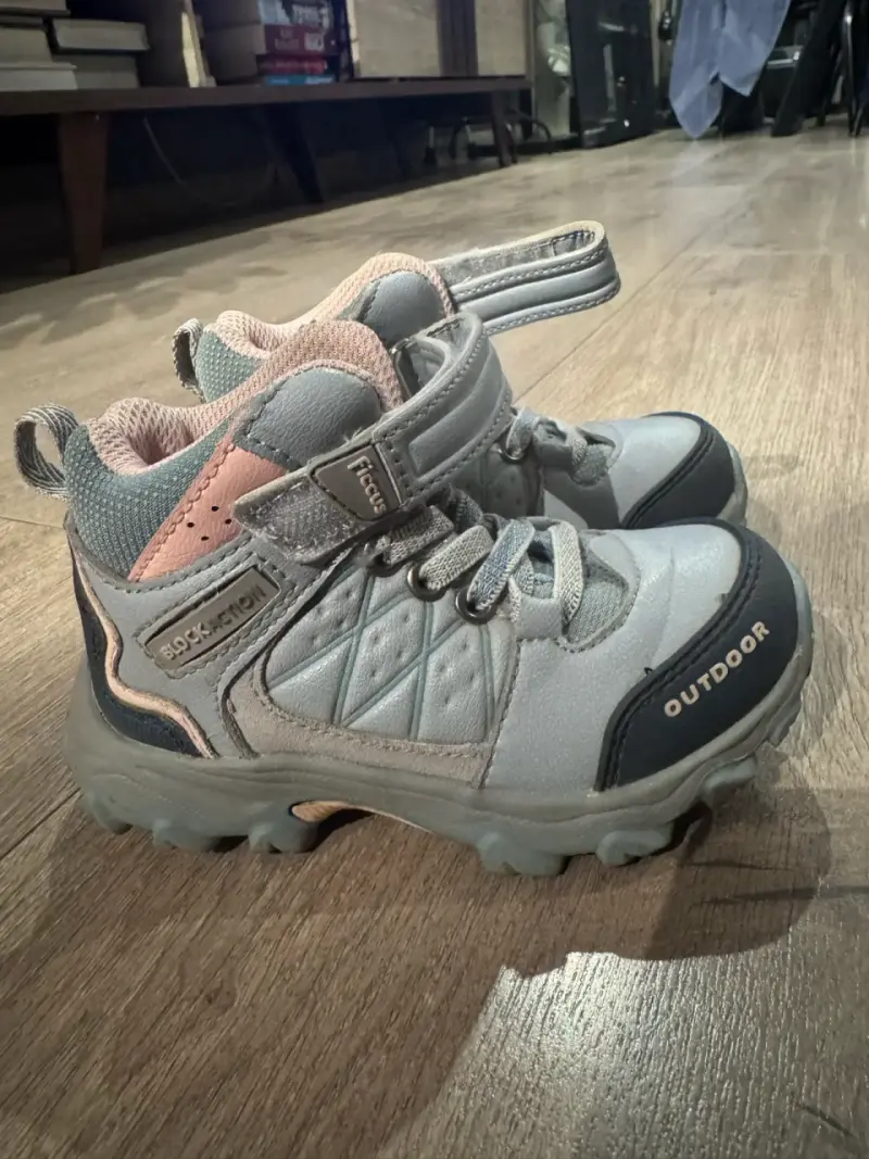 Botas de senderismo para niños y niñas gris y rosa - 2