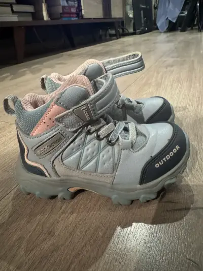 Botas de senderismo para niños y niñas gris y rosa - miniatura 2