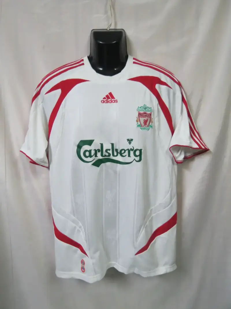 Camiseta Liverpool FC Adidas blanca retro talla M - 1