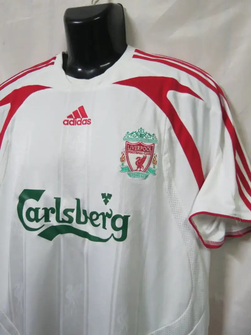 Camiseta Liverpool FC Adidas blanca retro talla M - 2