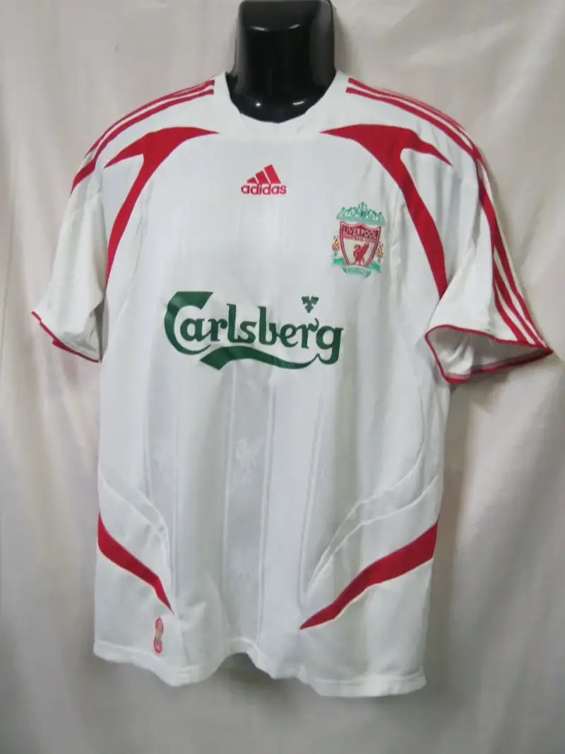 Camiseta Liverpool FC Adidas blanca retro talla M - 3