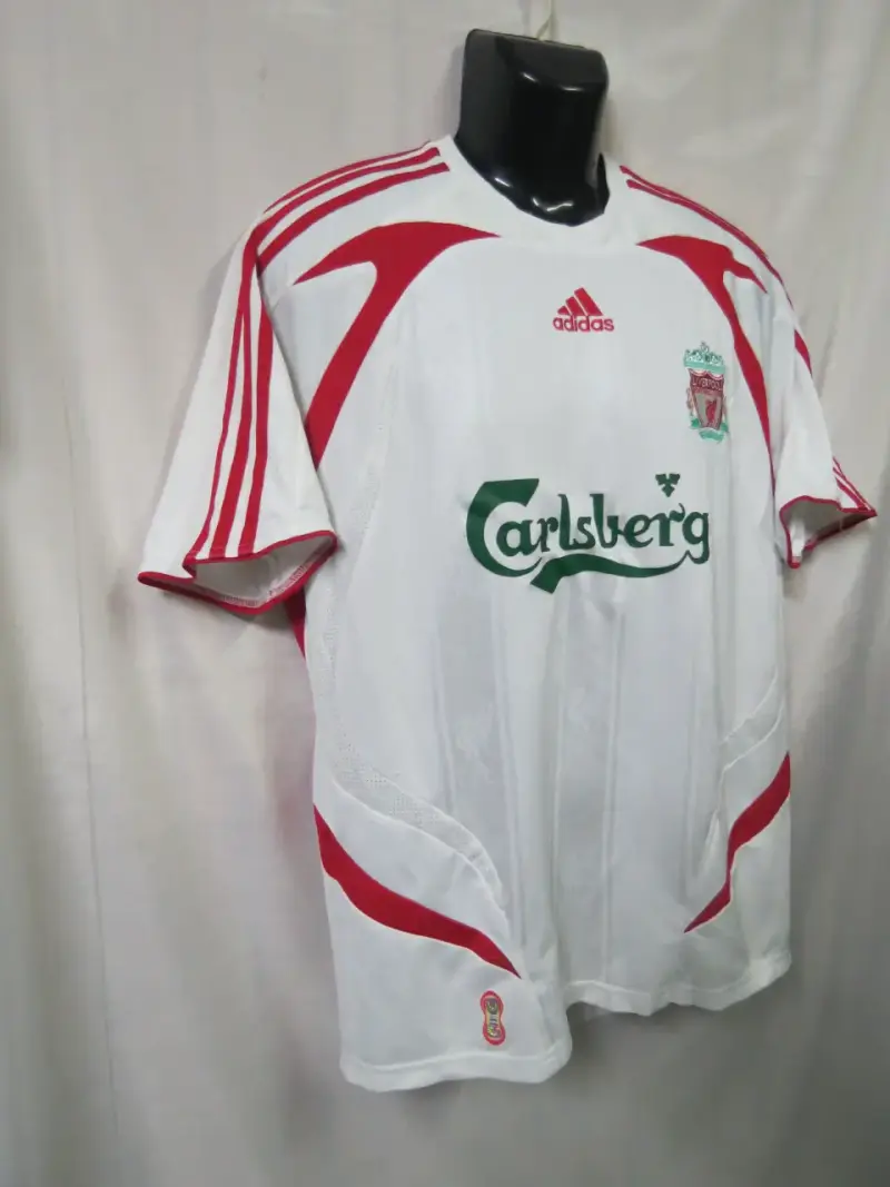 Camiseta Liverpool FC Adidas blanca retro talla M - 4