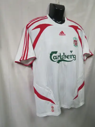 Camiseta Liverpool FC Adidas blanca retro talla M - miniatura 4