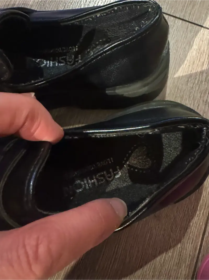 Zapatos de cuero negro estilo mocasín Niña - 2