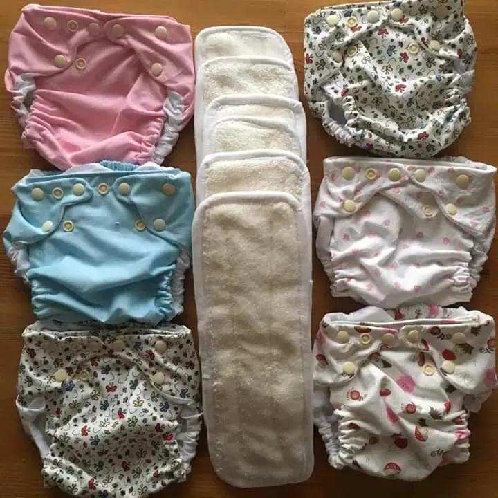 Toallas higiénicas reutilizables de tela estampada - 4