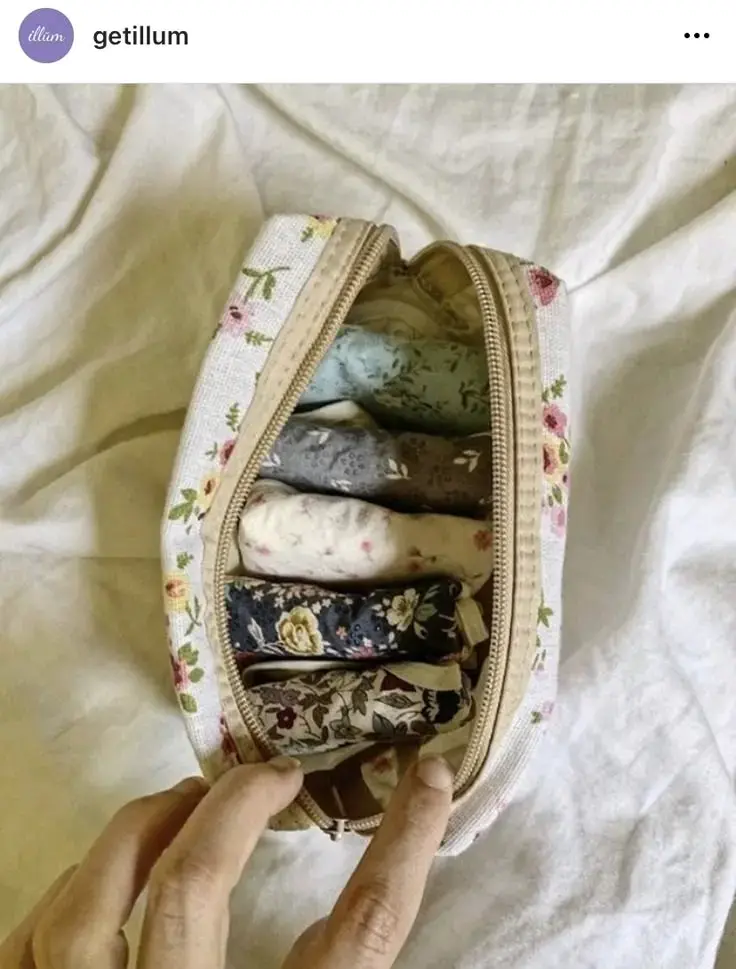 Toallas higiénicas reutilizables de tela estampada - 6