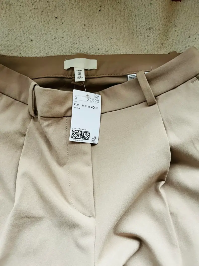 Pantalones beige de vestir para mujer - 4