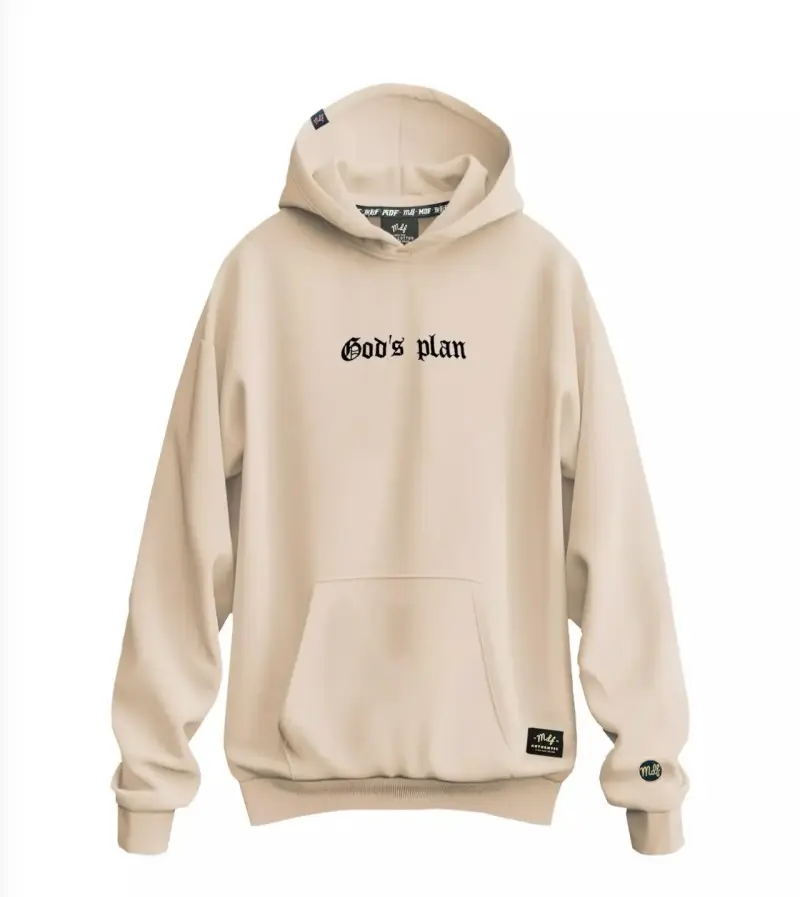 Polerón beige con capucha 'God's Plan'