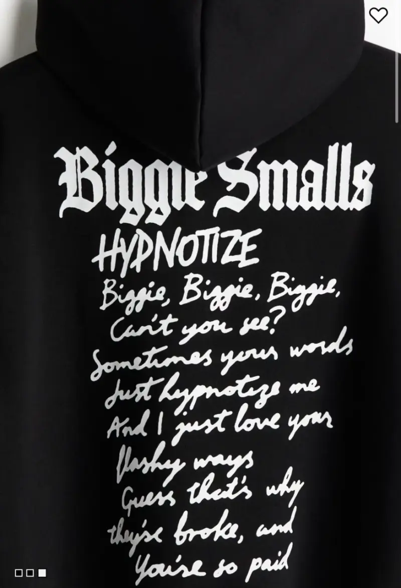 Polerón con capucha Biggie Smalls negro - 2