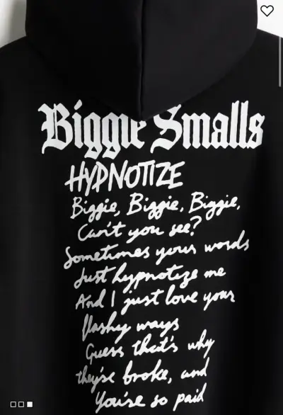 Polerón con capucha Biggie Smalls negro - miniatura 2