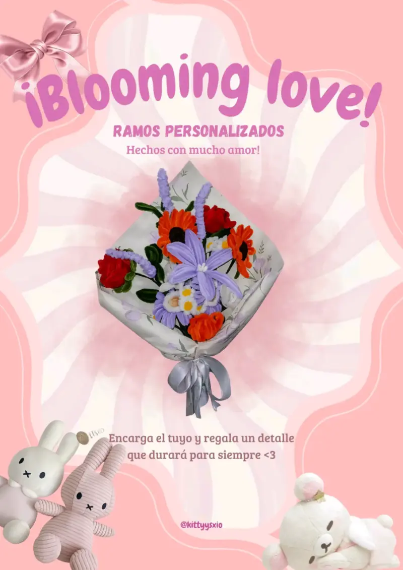 Ramo de flores personalizadas hecho a mano