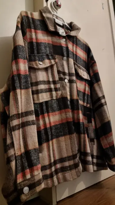 Chaqueta de cuadros oversize - miniatura 1