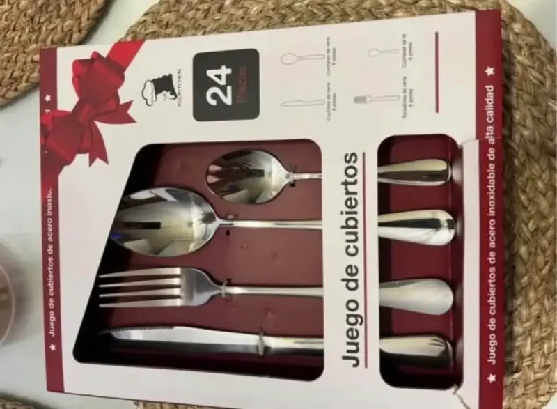 Juego de cubiertos de acero inoxidable 24 piezas