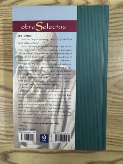 Libro Obras Selectas de Aristóteles - miniatura 2