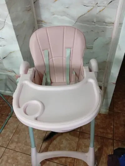 Silla de comer para bebé Bebesit rosa ajustable - miniatura 2