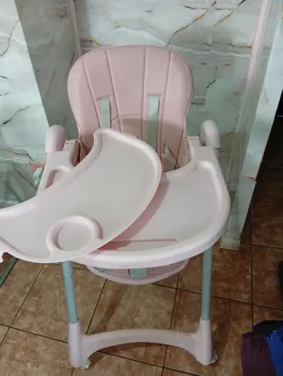 Silla de comer para bebé Bebesit rosa ajustable - miniatura 3
