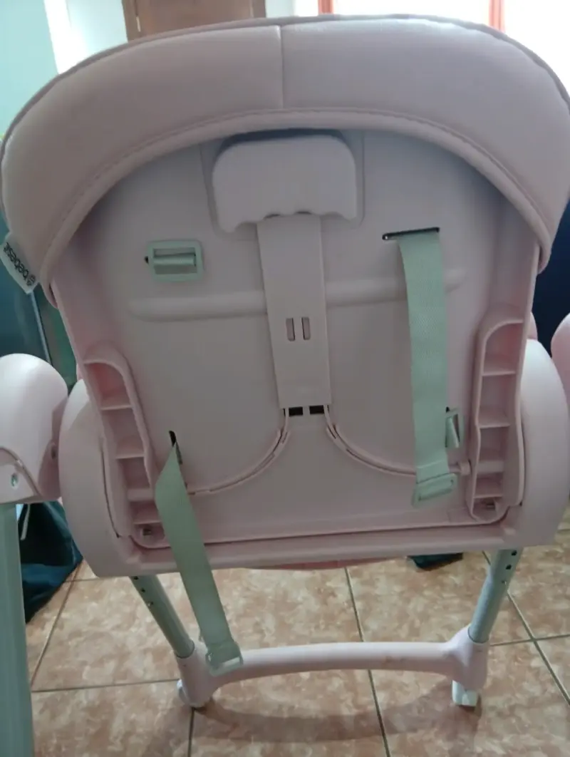Silla de comer para bebé Bebesit rosa ajustable - 4