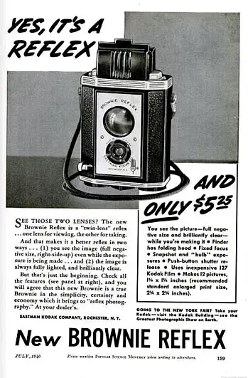 Cámara vintage Brownie Reflex Synchro Model - 1