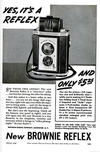 Cámara vintage Brownie Reflex Synchro Model - miniatura 1