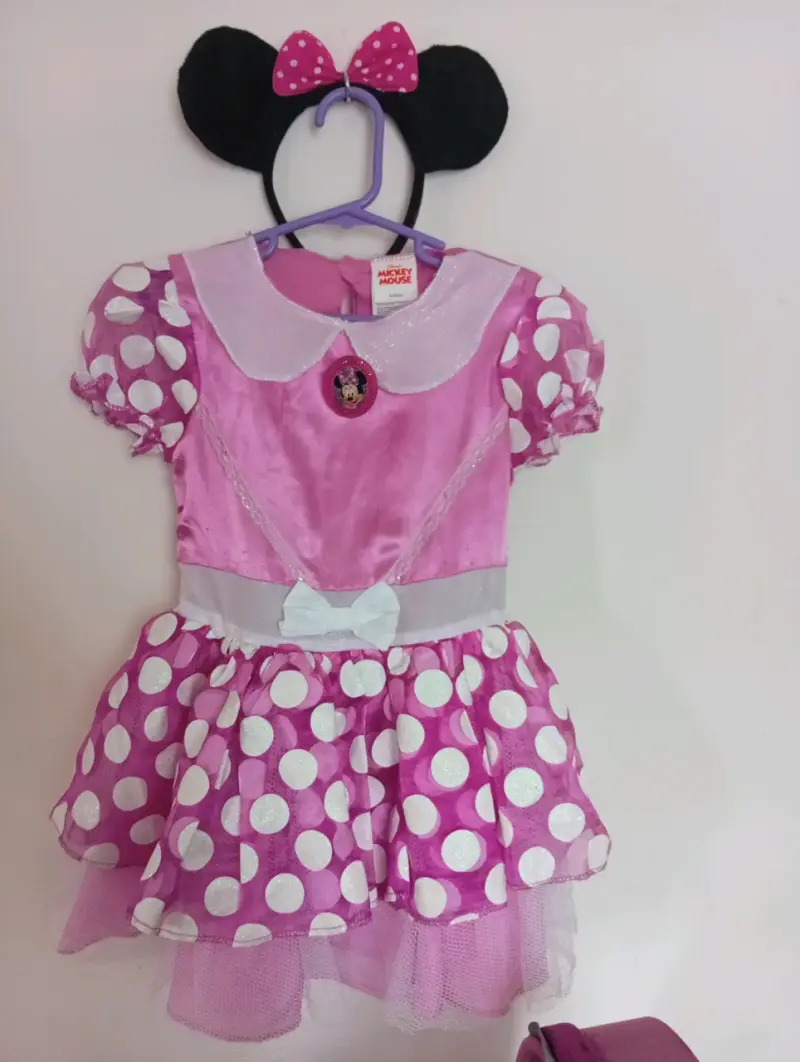 Disfraz de Minnie Mouse para niña con orejas