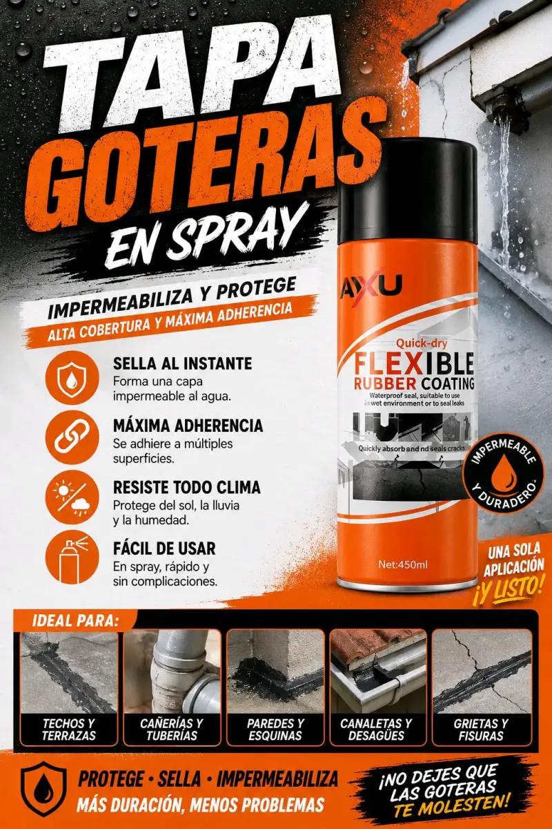 Spray Tapa Goteras Impermeabilizante 450ml - 1