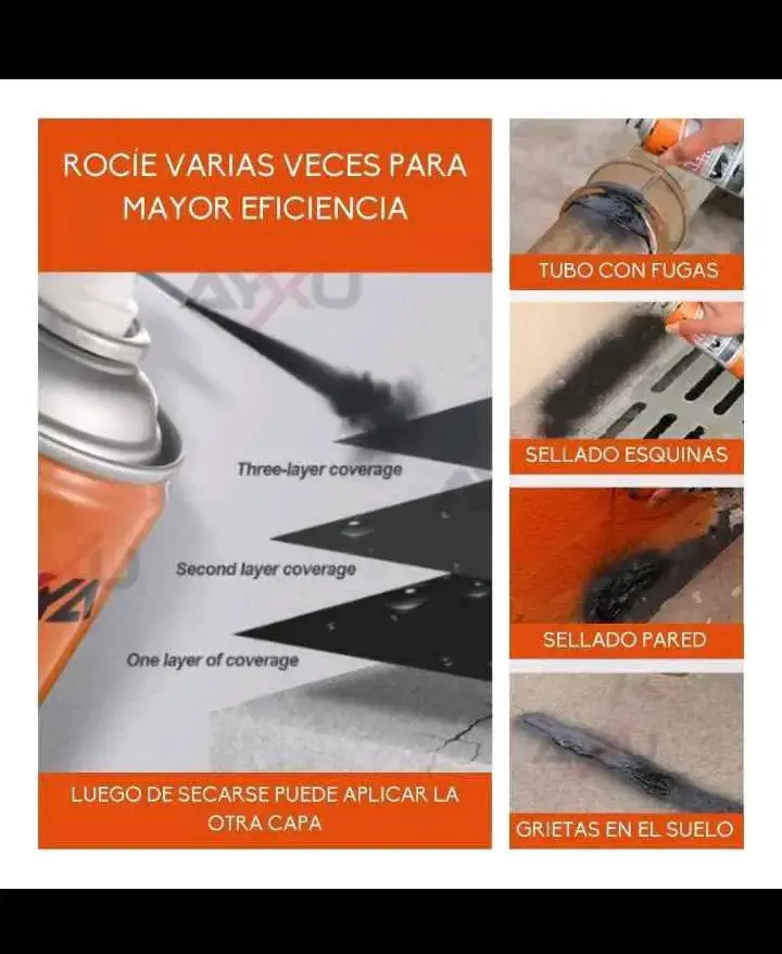 Spray Tapa Goteras Impermeabilizante 450ml - 3