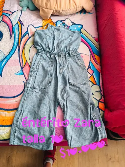 Enterito de mezclilla para niña Zara talla 10 - miniatura 1