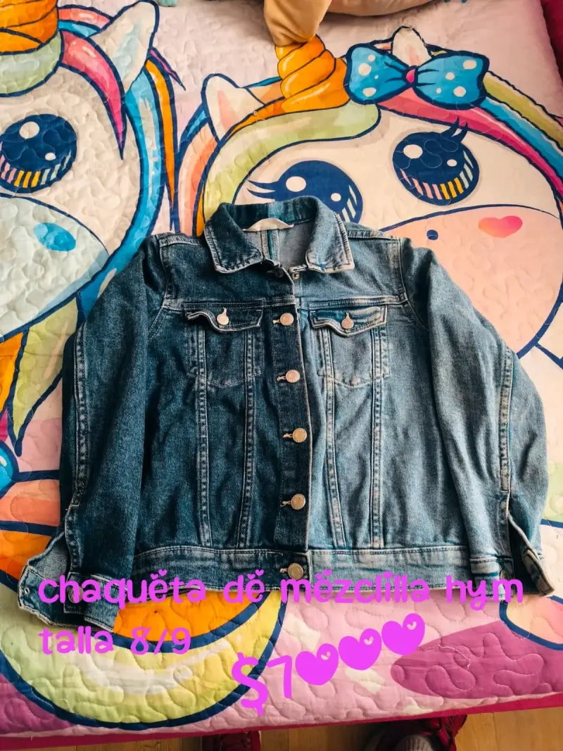 Chaqueta de mezclilla para niña H&M talla 8/9 - 1