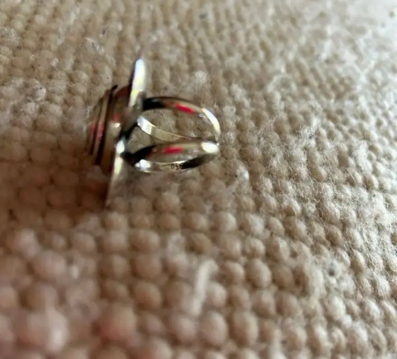 Anillo de plata con diseño espiral floral - 2