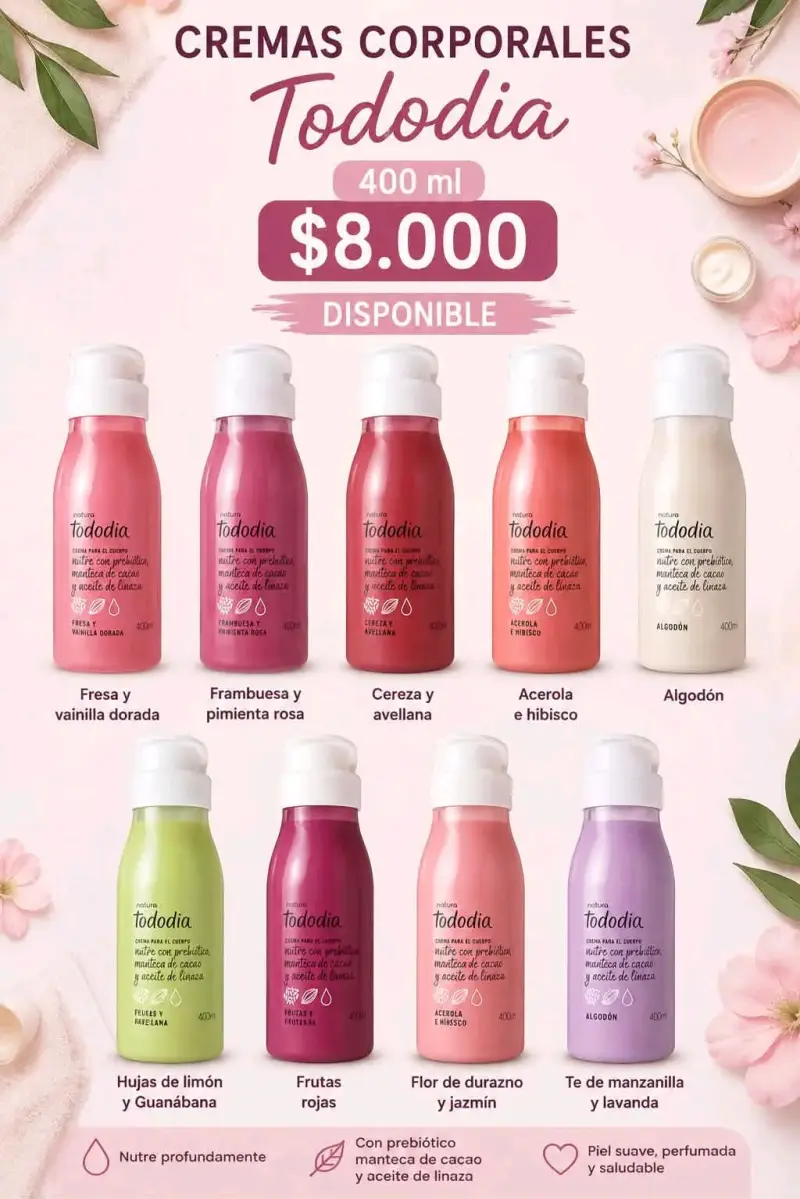 Cremas Corporales Natura Tododia 400 ml Variados
