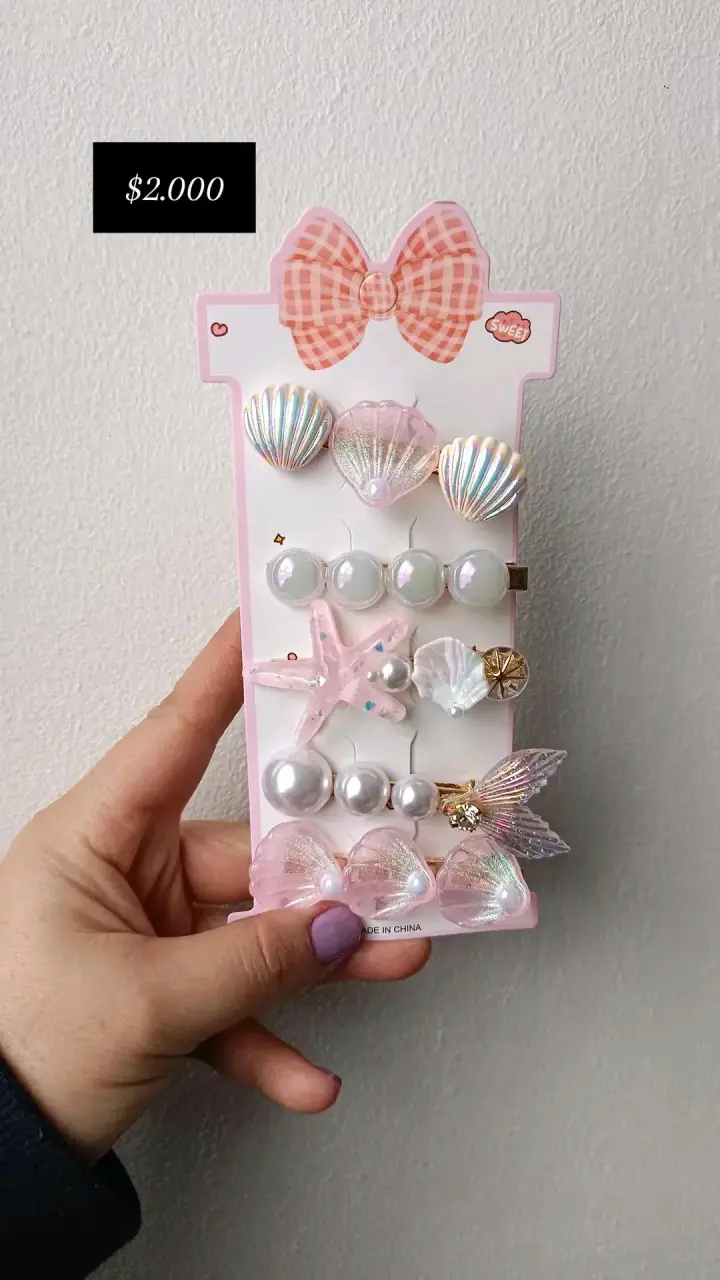 Set de Pinches para el Cabello con Diseño Marino - 1