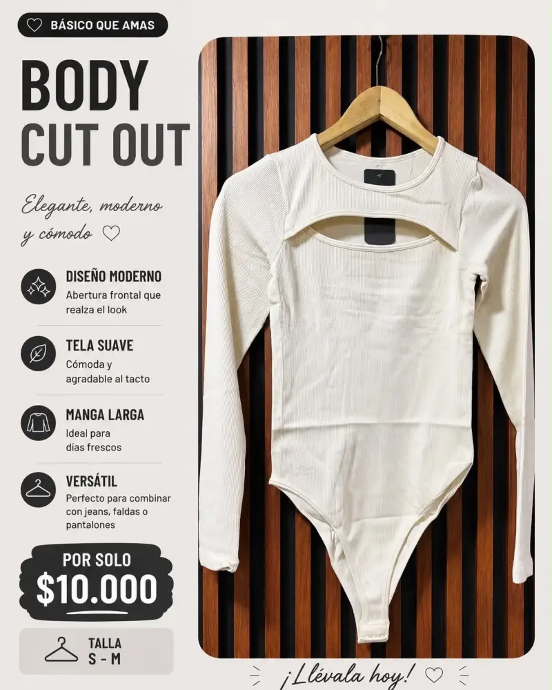 Body Cut Out Elegante y Moderno - 1
