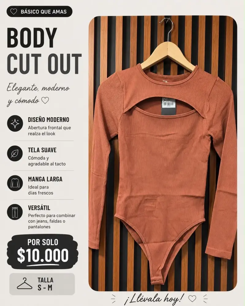 Body Cut Out Elegante y Moderno - 2