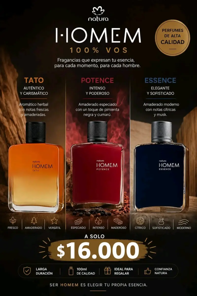 Perfume Natura Homem 100ml Variados