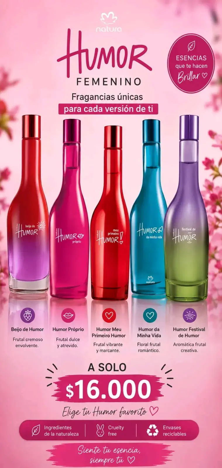 Perfume Natura Humor Femenino Variados