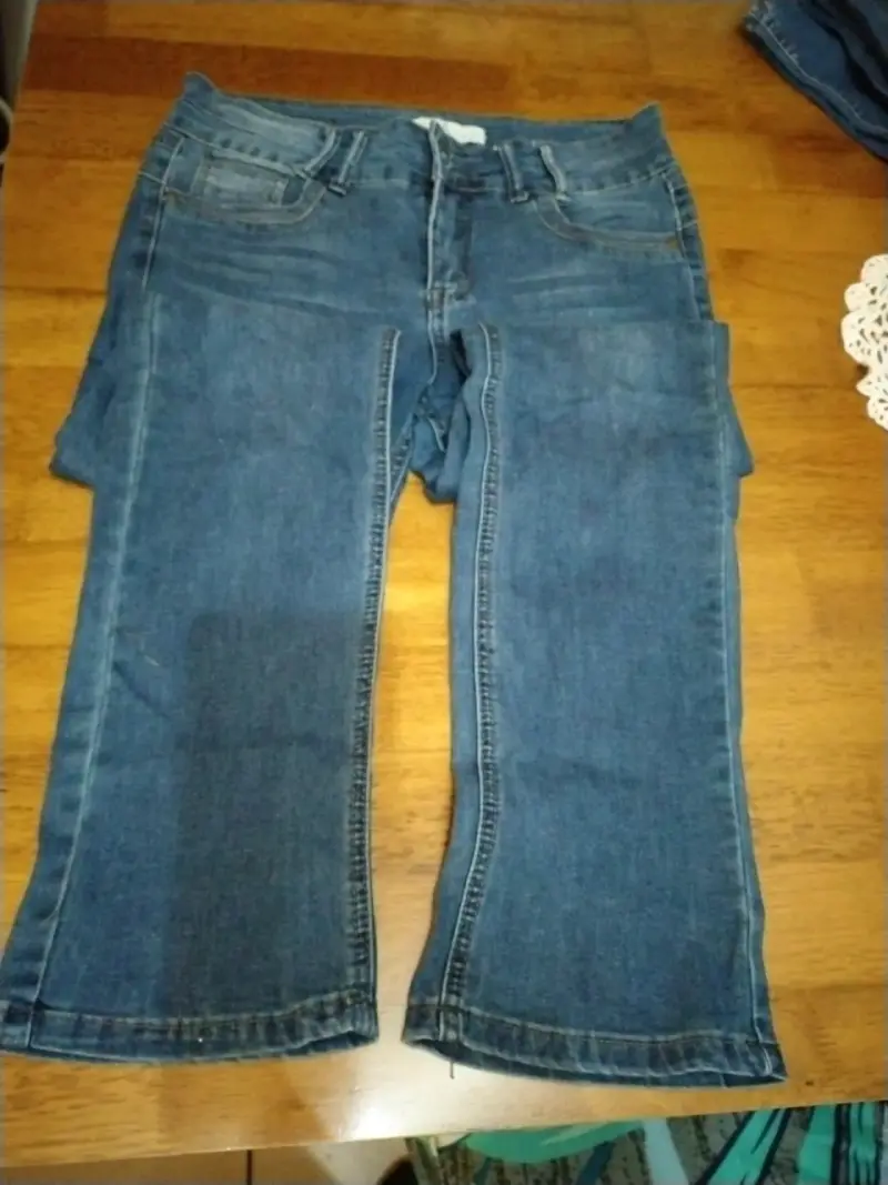 Jeans de mezclilla azul para mujer - 1