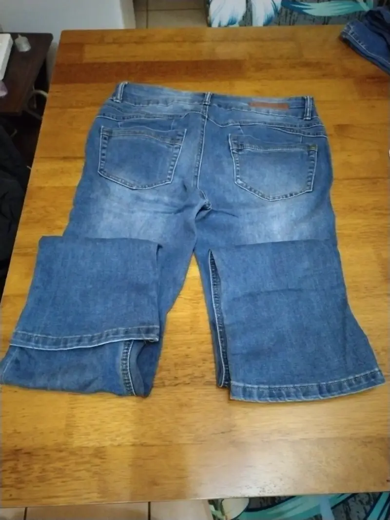Jeans de mezclilla azul para mujer - 3