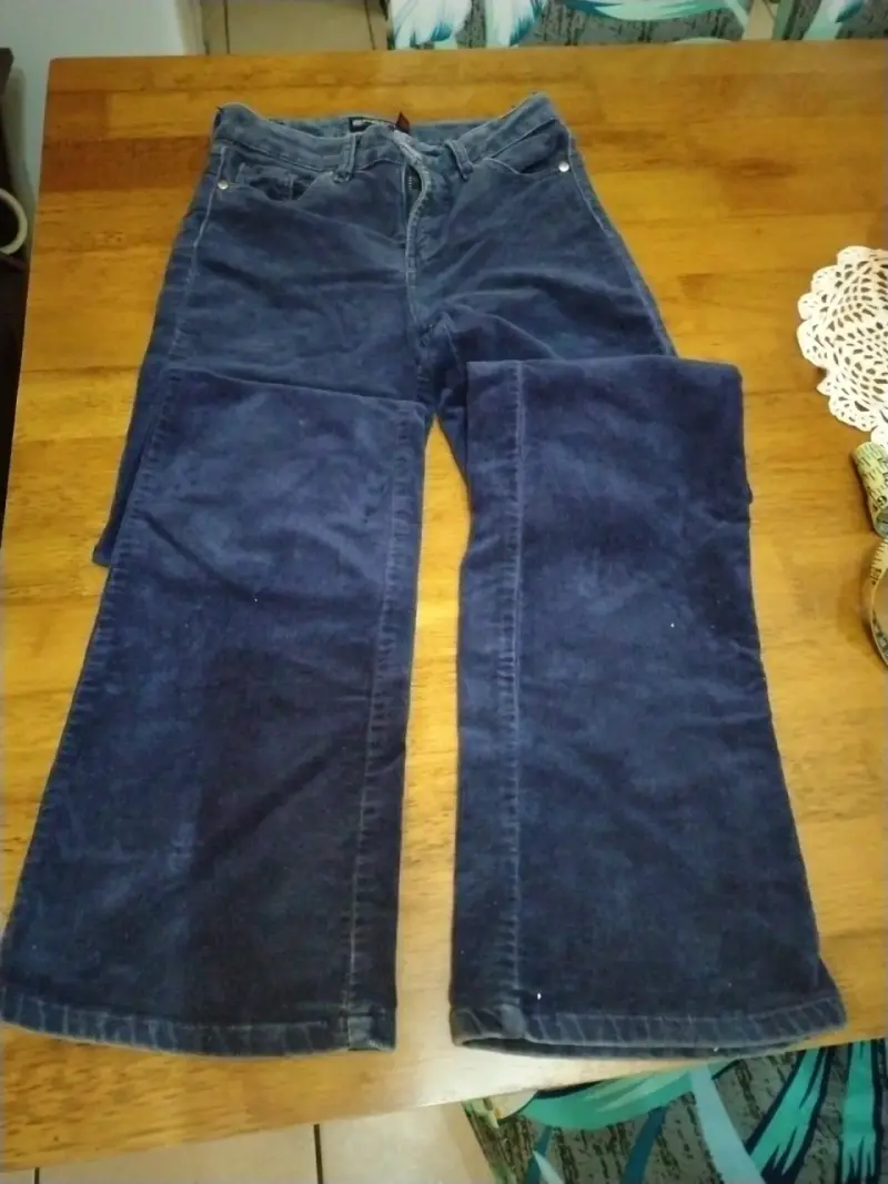 Pantalones de pana azul marino Efesis para mujer - 1