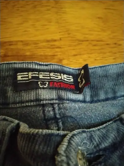 Pantalones de pana azul marino Efesis para mujer - miniatura 3