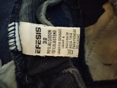 Pantalones de pana azul marino Efesis para mujer - miniatura 4
