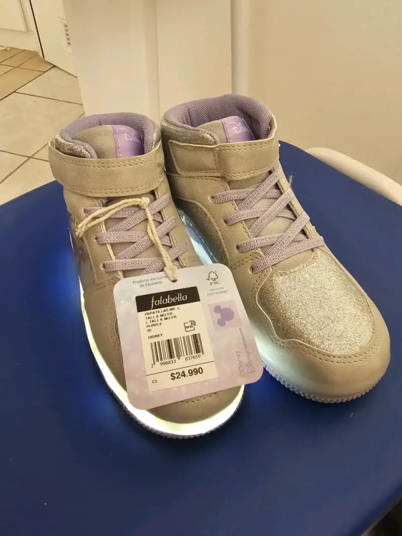 Zapatillas Luces infantiles Frozen plateadas - 2