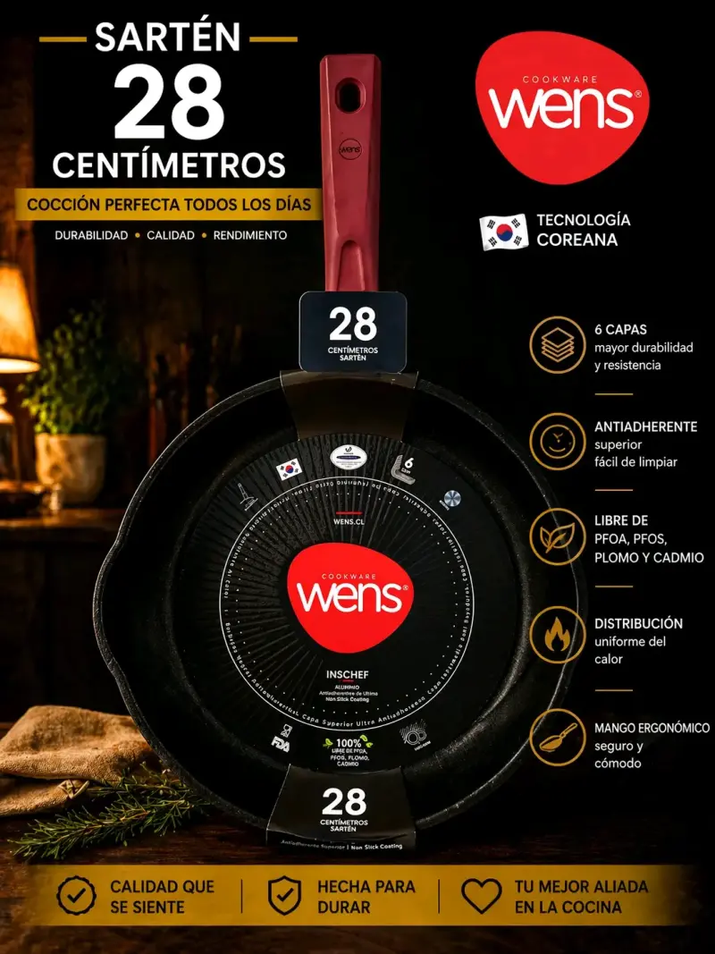 Sartén Antiadherente 28cm Wens Tecnología Coreana