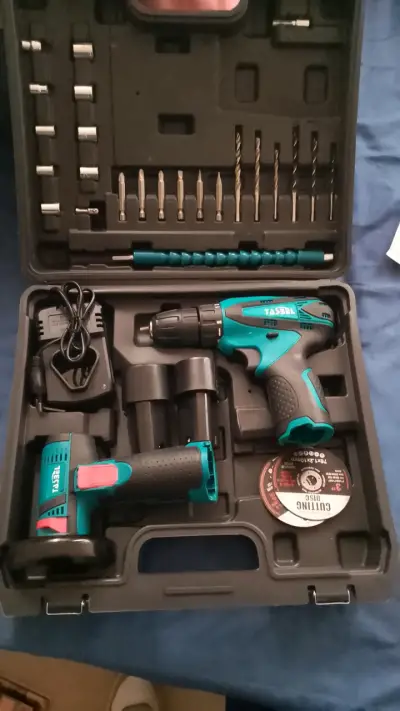Set de herramientas eléctricas Tasbel con taladro y accesorios - miniatura 1