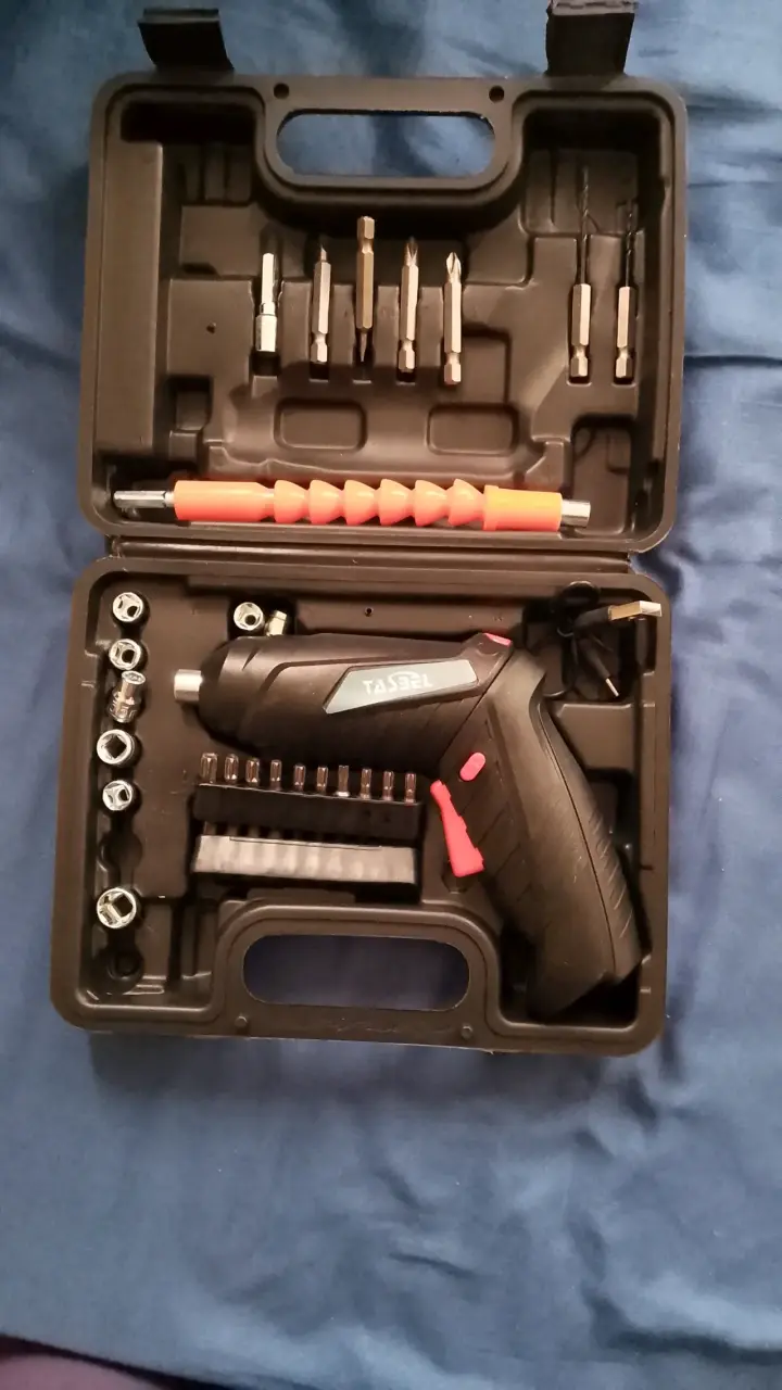 Set de herramientas eléctricas Tasbel con taladro y accesorios - 3
