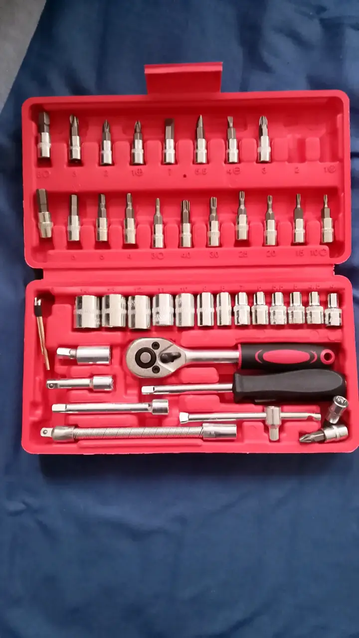 Set de herramientas eléctricas Tasbel con taladro y accesorios - 6