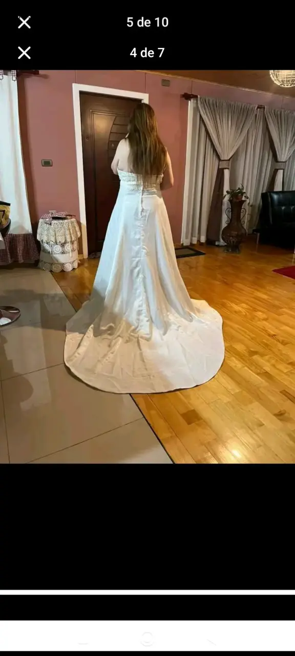 Vestido de Novia Marfil Elegante - 4