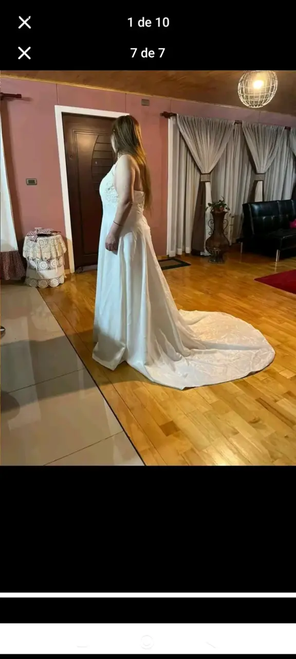 Vestido de Novia Marfil Elegante - 6
