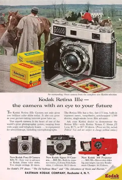 Cámara Kodak Retina IIIC vintage con lente Synchro - miniatura 1